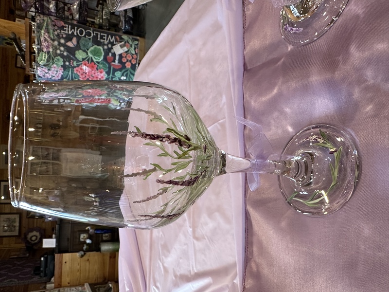 Hand Painted Wine Glasses by Robin Holt